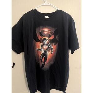 DC Comics Superman Man Of Steel 2014 Graphic T Shirt XL Black Movie